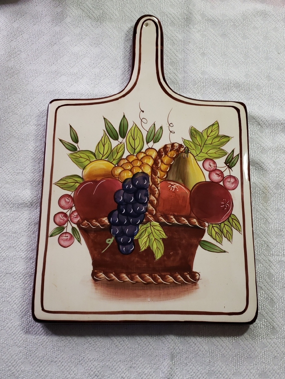 Baum Brothers Fruit Basket Ceramic Trivet